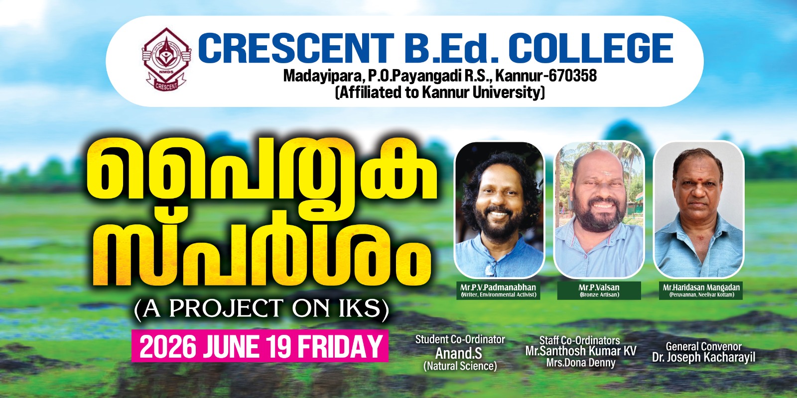 Crescent B.Ed. College in Madayipara, Kannur, Kerala