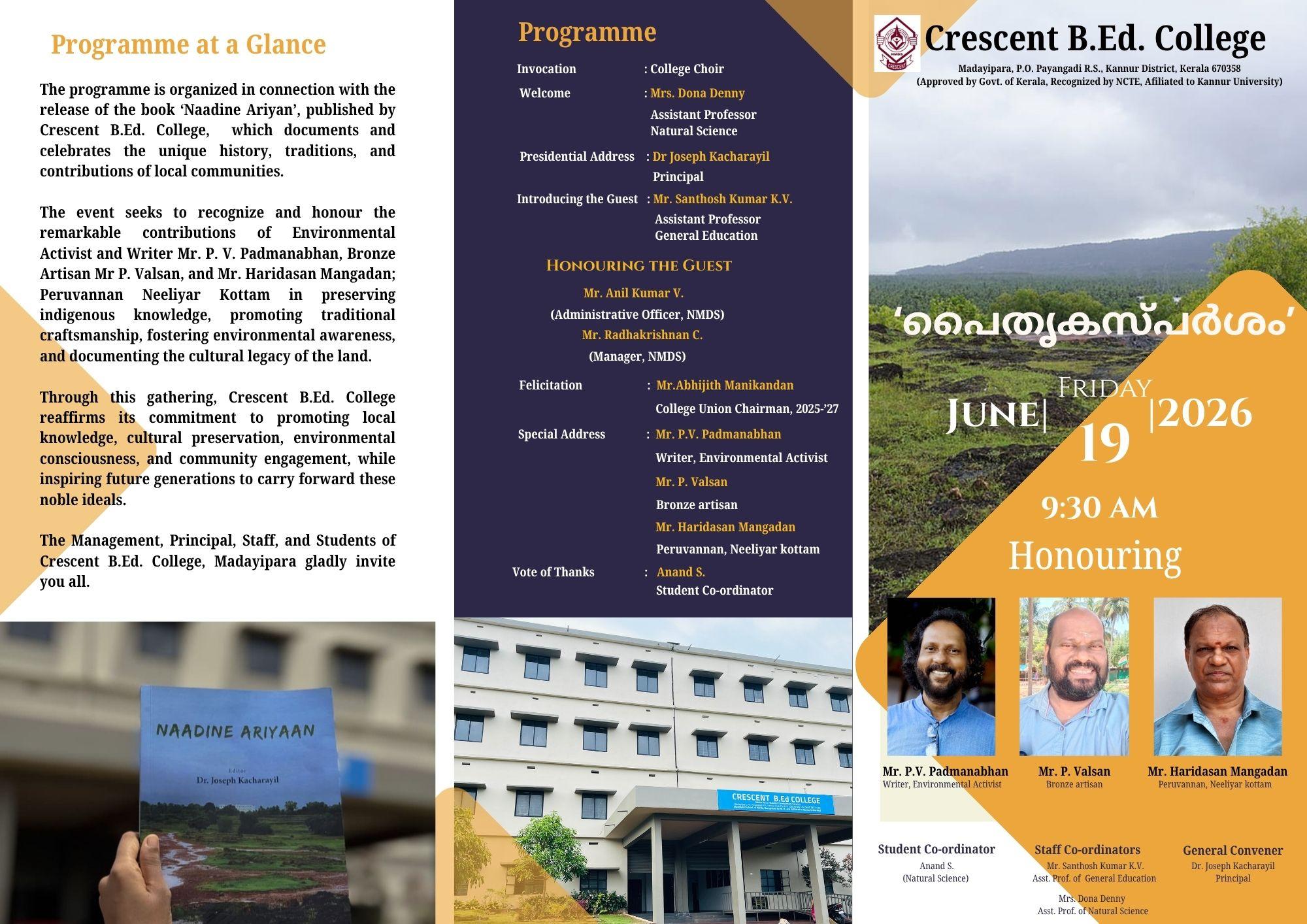 Crescent B.Ed. College in Madayipara, Kannur, Kerala